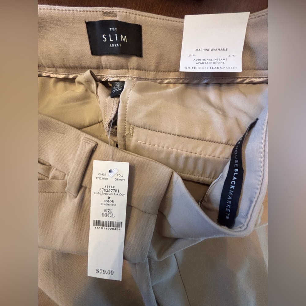 White House Black Market Slim Ankle Pants — Cobblestone